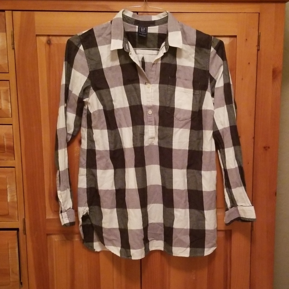 Maternity flannel shirt